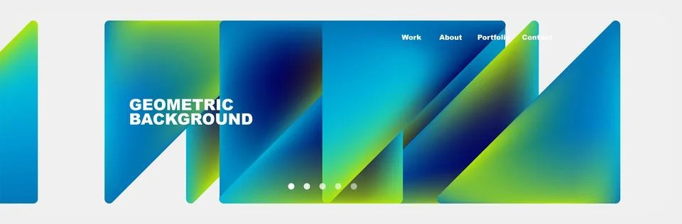 Colorful geometric pattern of triangles on a white background 스톡 일러스트