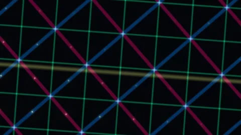 Colorful geometric pattern with vibrant lines and shapes Stock Footage 340234735