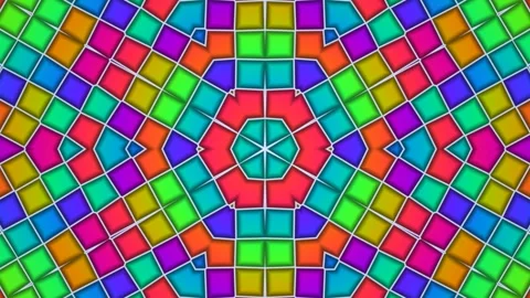 Colorful geometric pattern with vibrant shapes and lines Stock Footage 338288632