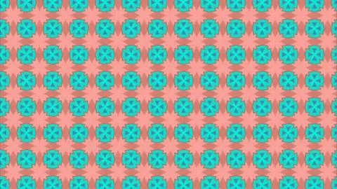 Colorful geometric pattern with vibrant teal and coral hues. Abstract design for Stock Illustration