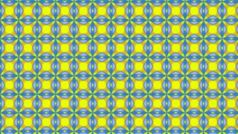 Colorful geometric pattern with vibrant yellow and blue shapes. Abstract Stock Illustration