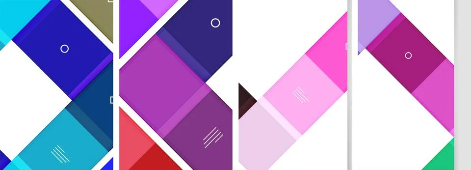 A colorful geometric pattern on a white background Stock Illustration
