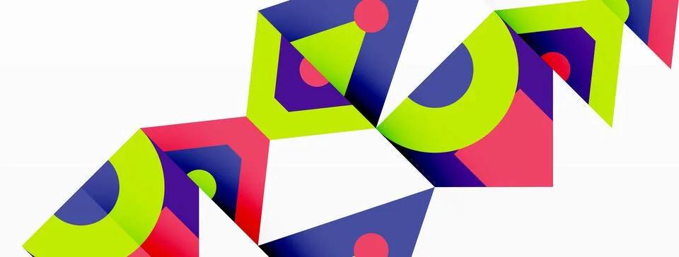 A colorful geometric pattern on a white background Stock Illustration