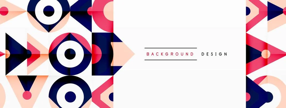 A colorful geometric pattern on a white background Stock Illustration
