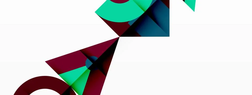 A colorful geometric pattern on a white background Stock Illustration