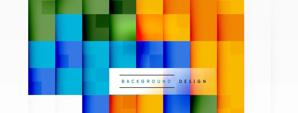 Colorful geometric pattern on white background, with blurred effect Stock Illustration
