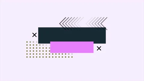 Colorful geometric pattern on white gradient Stock Footage 237442551