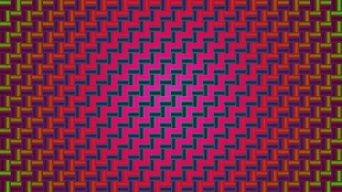Colorful geometric pattern with woven design in bright Stock Footage 338036502