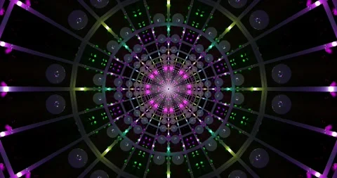 Colorful geometric patterns create a mesmerizing display for an endless vis.. Stock Footage 315224788