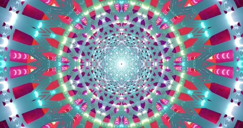 Colorful geometric patterns create a mesmerizing seamless looping Stock Footage 315916790