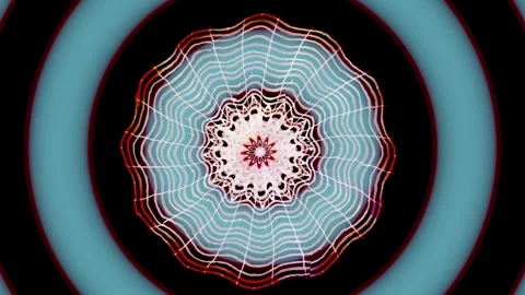 Colorful geometric patterns create movement in a digital design Stock Footage 337376065