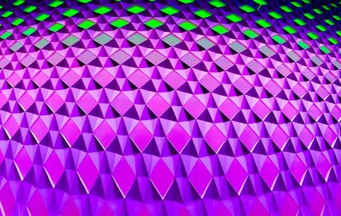 Colorful geometric patterns create a striking visual display in a modern ar.. Stock Photos