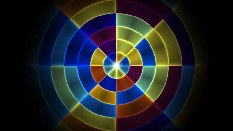 Colorful geometric patterns create a vibrant visual Stock Footage 337964783