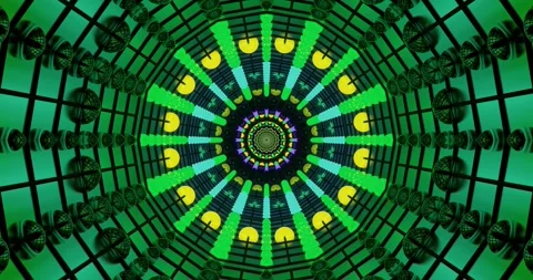 Colorful geometric patterns creating a mesmerizing visual flow fo Stock Footage 315917568