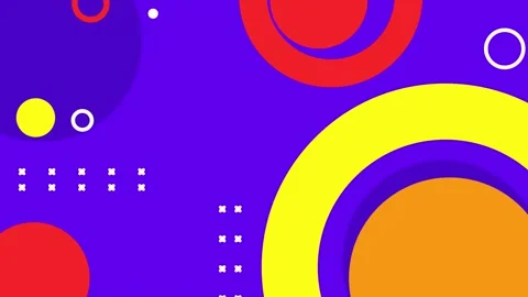 Colorful geometric patterns for creative designs circles on purple background Stock Footage 313024522
