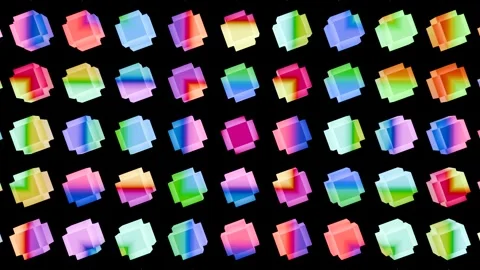 Colorful geometric patterns dancing in rhythm for an immersive experience Stock Footage 292094854