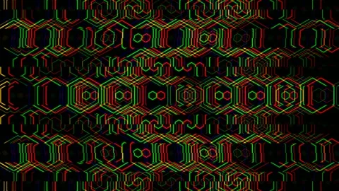 Colorful geometric patterns in a digital design Stock Footage 331693978