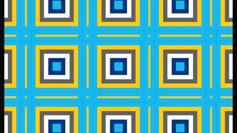 Colorful geometric patterns on a flat surface with squares and lines Stock-Footage 332707203