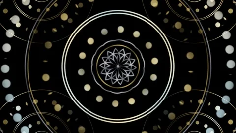 Colorful geometric patterns move on a dark background Stock Footage 337233817