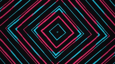 Colorful geometric patterns pop against a dark background Stock Footage 339354175