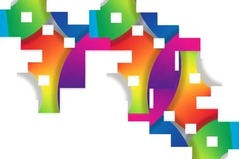 Colorful Geometric Pixel Pattern Abstract Background Illustrazione stock