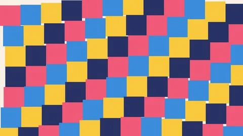 Colorful geometric pixelated squares pattern design Stock Illustration