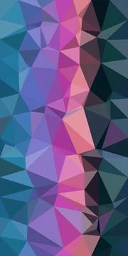 Colorful geometric polygon pattern in blue, purple, and pink creates a mode.. Stock Illustration