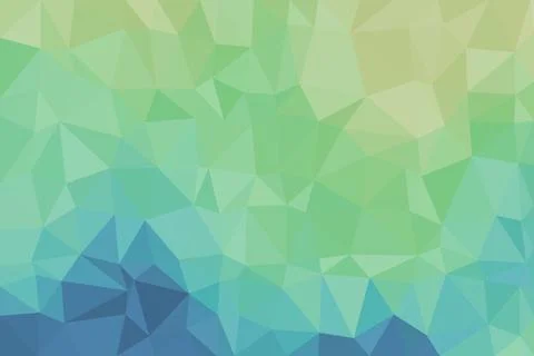 Colorful geometric polygon pattern in blue green shades Stock Illustration