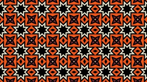 Colorful geometric repeating tile pattern - Slide Shot Stock Footage 221914278