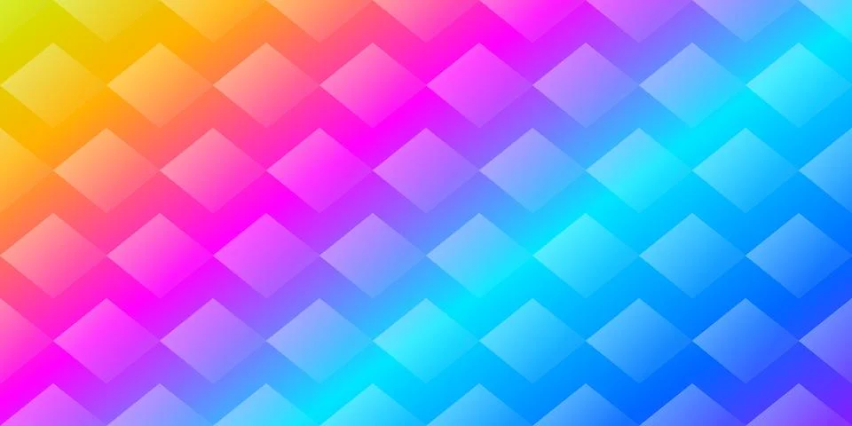 Colorful geometric rhombus pattern with gradient background Stock Illustration