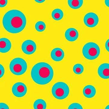 Colorful geometric seamless pattern with circles Stock Illustration
