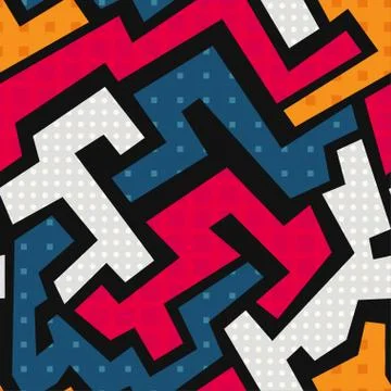 Colorful geometric seamless pattern Stock Illustration