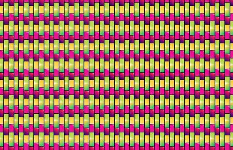 Colorful Geometric Seamless Pattern With Optical Mosaic Tiles And Vibrant Gri Stock Illustration