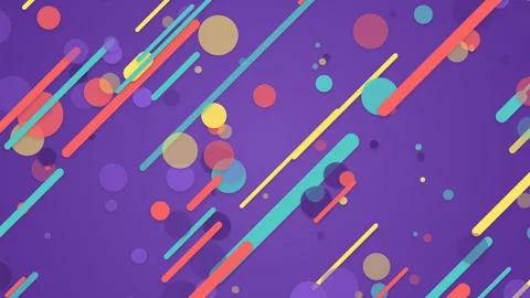 Colorful Geometric Seamless Pattern on Purple Background Видео 331318385