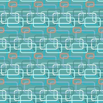 Colorful geometric seamless pattern rectangle soft angle geometric blue backg Stock Illustration