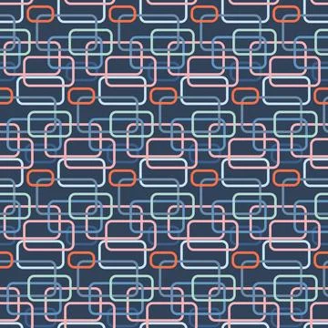 Colorful geometric seamless pattern rectangle soft angle geometric blue backg Illustrazione stock