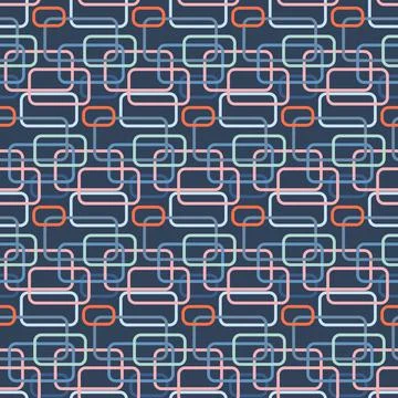Colorful geometric seamless pattern rectangle soft angle geometric blue backg イラスト素材