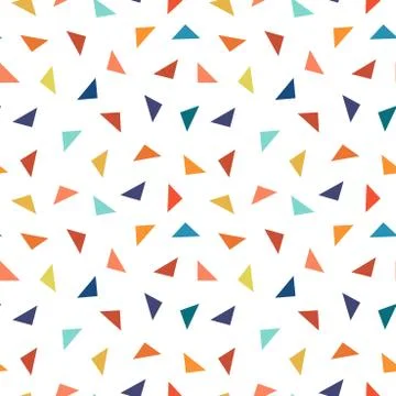 Colorful geometric seamless pattern with triangles elements. Illustrazione stock