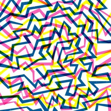 Colorful geometric shape background in trendy riso graph print texture style. Stock Illustration