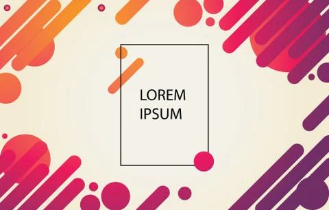 Colorful Geometric Shape Composition Background Poster Frame 스톡 일러스트