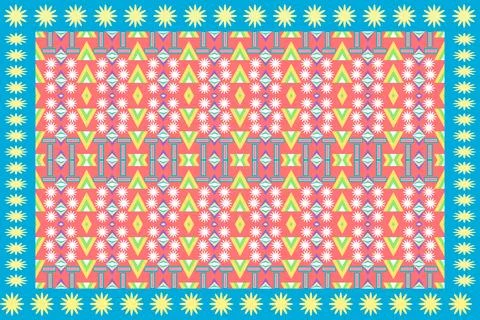 Colorful geometric shape form a pattern on background Illustrazione stock