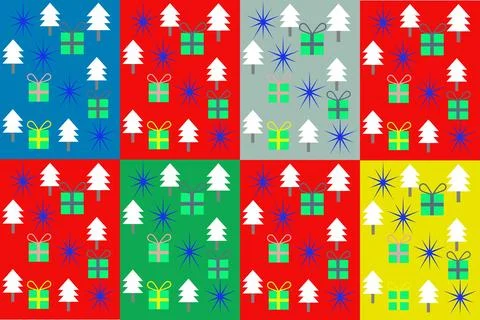 Colorful geometric shape form a pattern to be sign and symbol of Chrisemas .. Stock-Illustration
