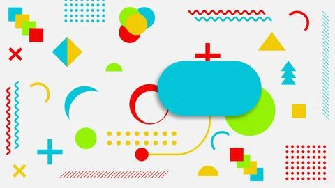 Colorful geometric shape of modern elements cover template design Stock Illustration