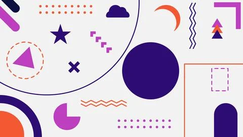 Colorful geometric shape of modern elements cover template design Stockillustratie