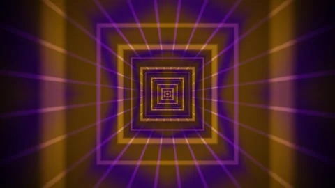 Colorful geometric shapes create a dynamic tunnel effect Stock Footage 340291730