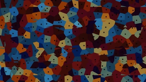 Colorful geometric shapes create a vibrant abstract Stock Footage 338180801
