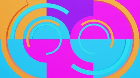 Colorful geometric shapes loop animation Stock Footage 277856947