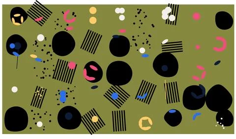 Colorful geometric shapes pattern design Stock Illustration
