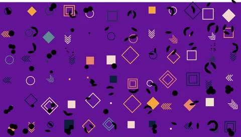 Colorful geometric shapes pattern design Stock Illustration