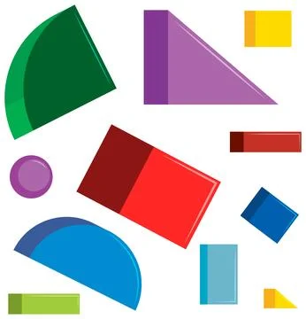 Colorful Geometric Shapes Pattern Illustrazione stock